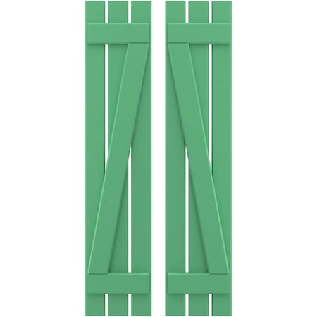Ekena Millwork Americraft 3-Board (2 Batten) Wood Spaced Board-n-Batten Shutters w/ Z-Bar, ARW102SB311X75LPH, PR ARW102SB311X75LPH